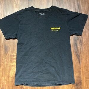 Primitive Black Tee with Yellow Text
